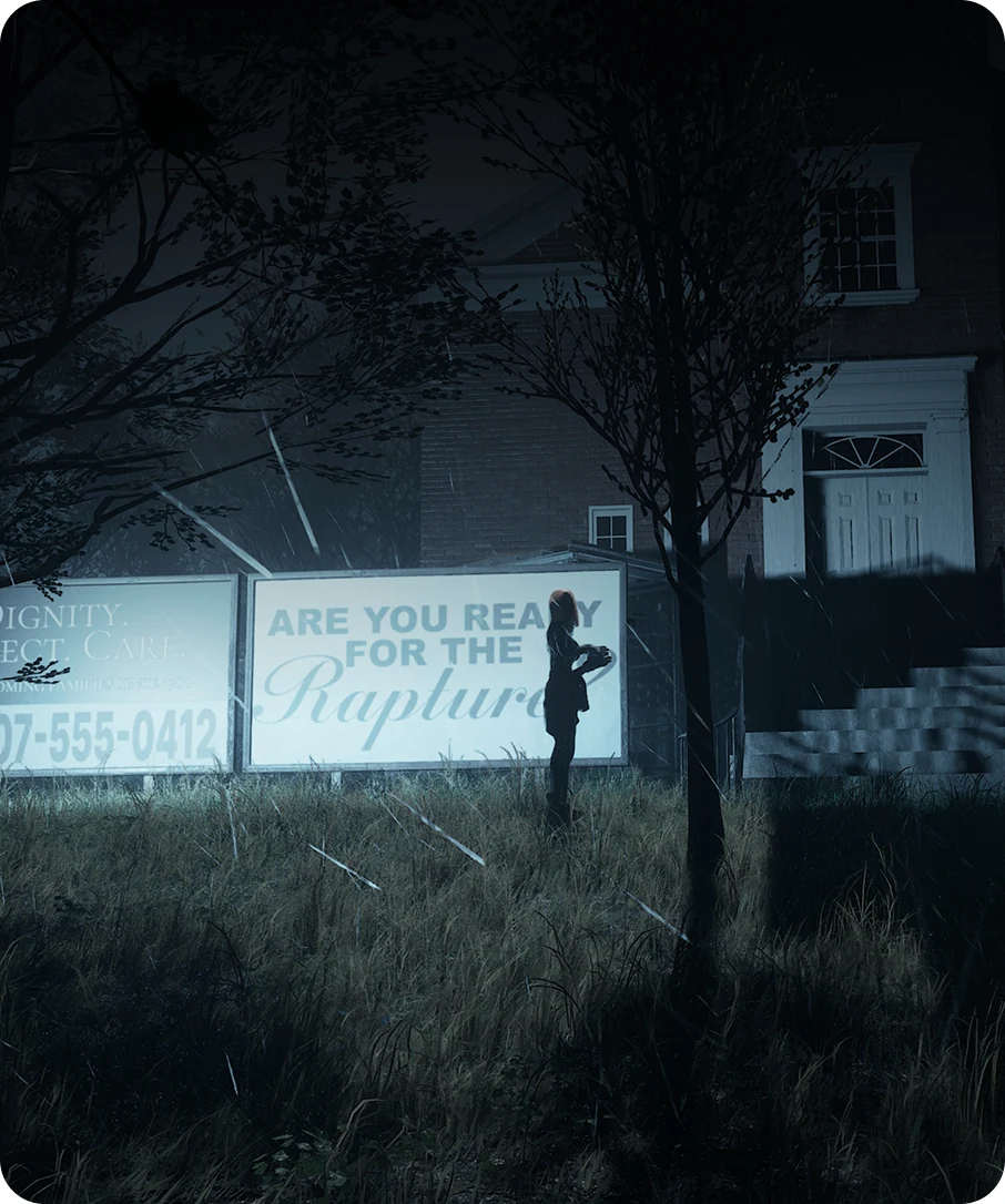 Exploring a dark residential street